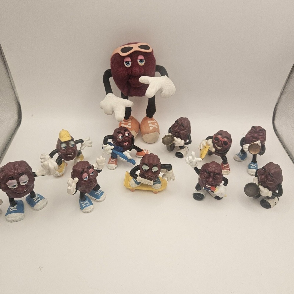 LOT OF 11 1987 1988 Hardees California Raisins Figures Toys Series 1‎ & 2 Plush